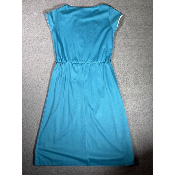 Vintage Timely Trends Dress Basic Short Sleeve Blue Mod/GoGo XS To S 60s Style - Picture 3 of 12